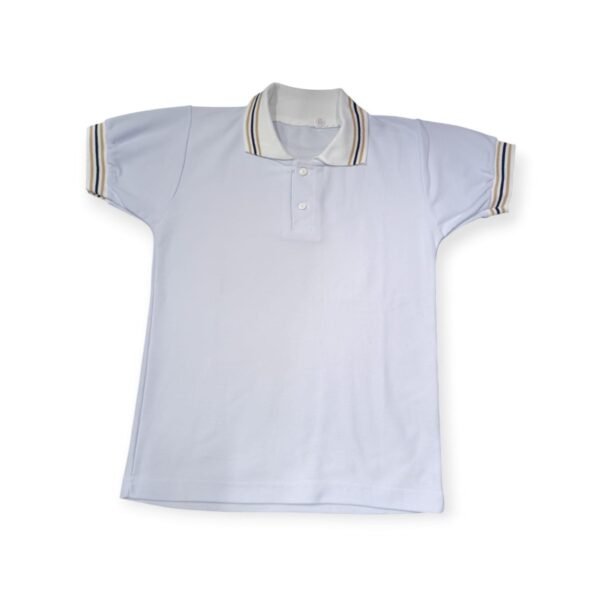 Playera Franjas Beige-Marino