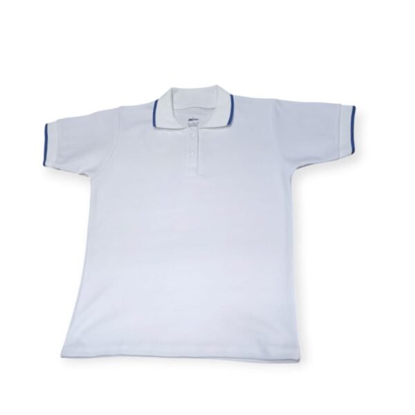 Playera Polo - Franja azul petróleo