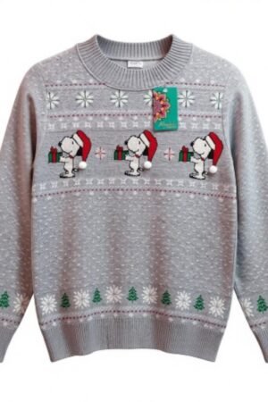 Suéter de Patrón Snoopy Gris