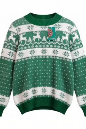 Suéter Verde Renos y Copos